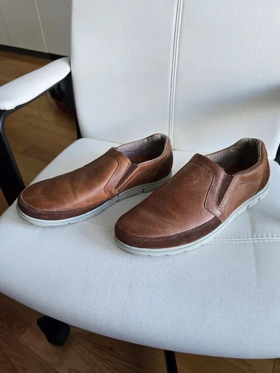 ROCKPORT slip on brown Leather and sued upper - Picture 1 of 11